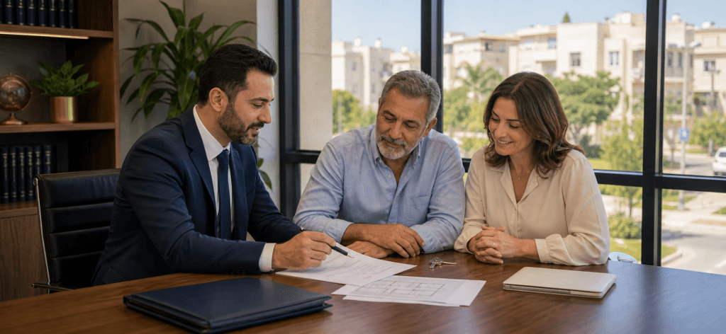 עורך דין מקרקעין בנס ציונה מלווה זוג בבדיקת חוזה דירה ומסמכי מכר